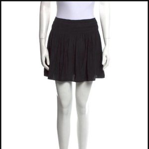 Ramy Brook Smocked Black Mini Skirt, Size Medium